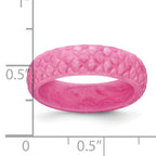 Silicone Pink Mermaid Pattern 5.7mm Domed Band Size 9