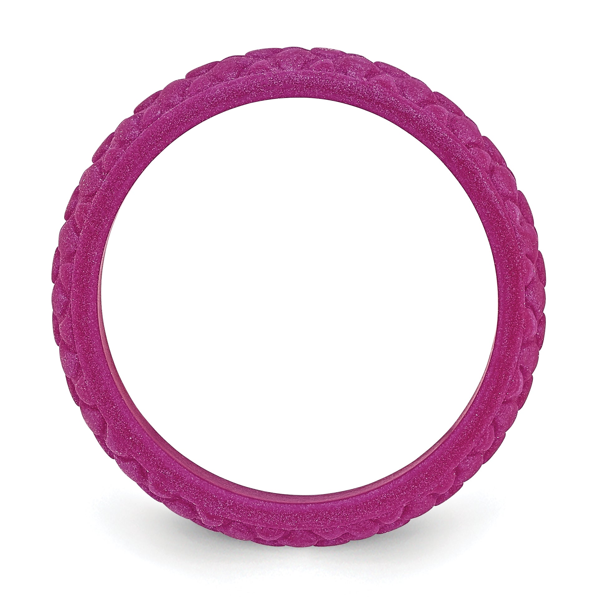 Mermaid Pattern Domed Wedding Band in Purple Silicone Secondary image