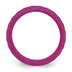 Silicone Purple Mermaid Pattern 5.7mm Domed Band Size 9