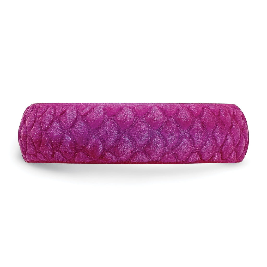 Silicone Purple Mermaid Pattern 5.7mm Domed Band Size 9
