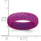 Silicone Purple Mermaid Pattern 5.7mm Domed Band Size 9