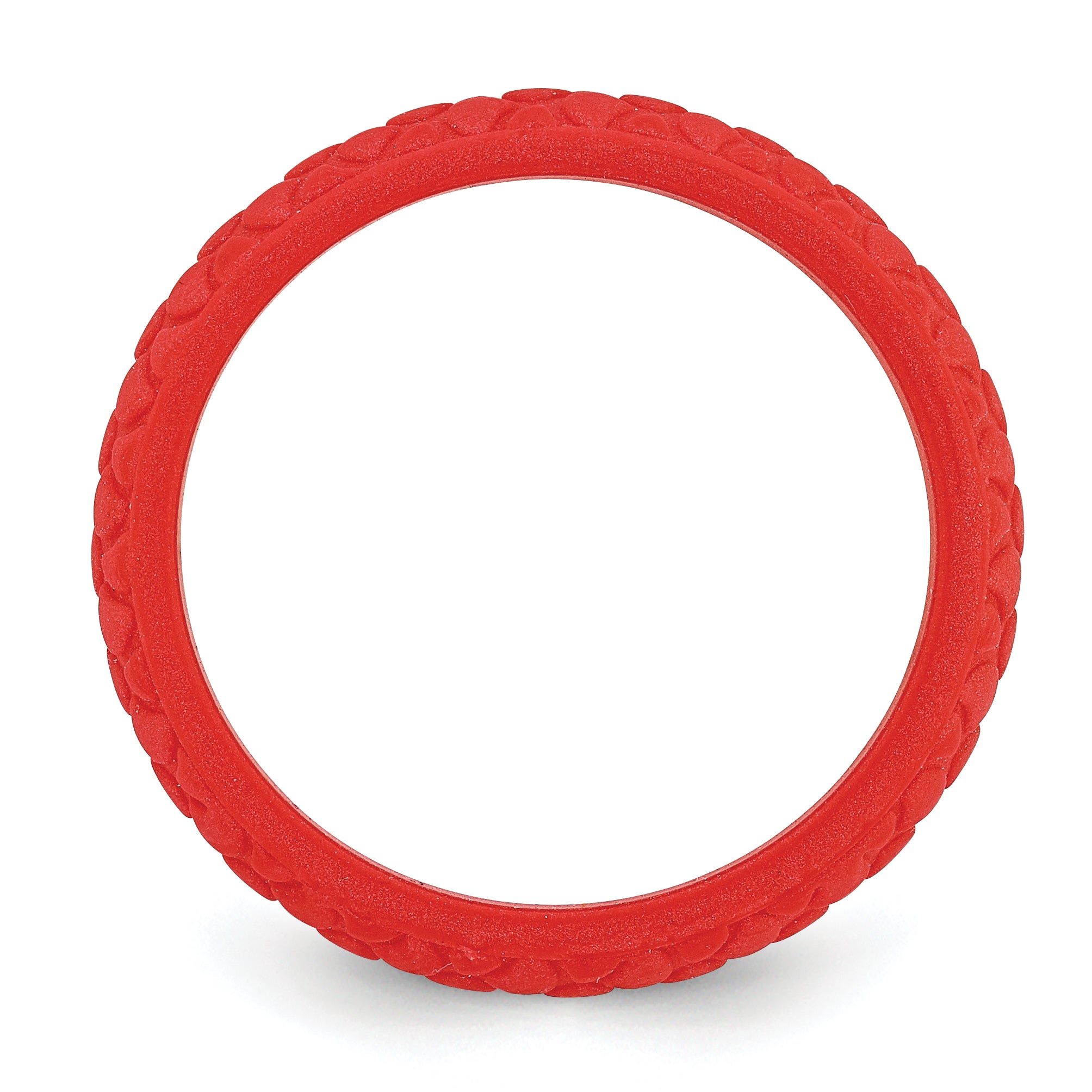 Mermaid Pattern Domed Wedding Band in Red Silicone, 5.7mm Secondary image