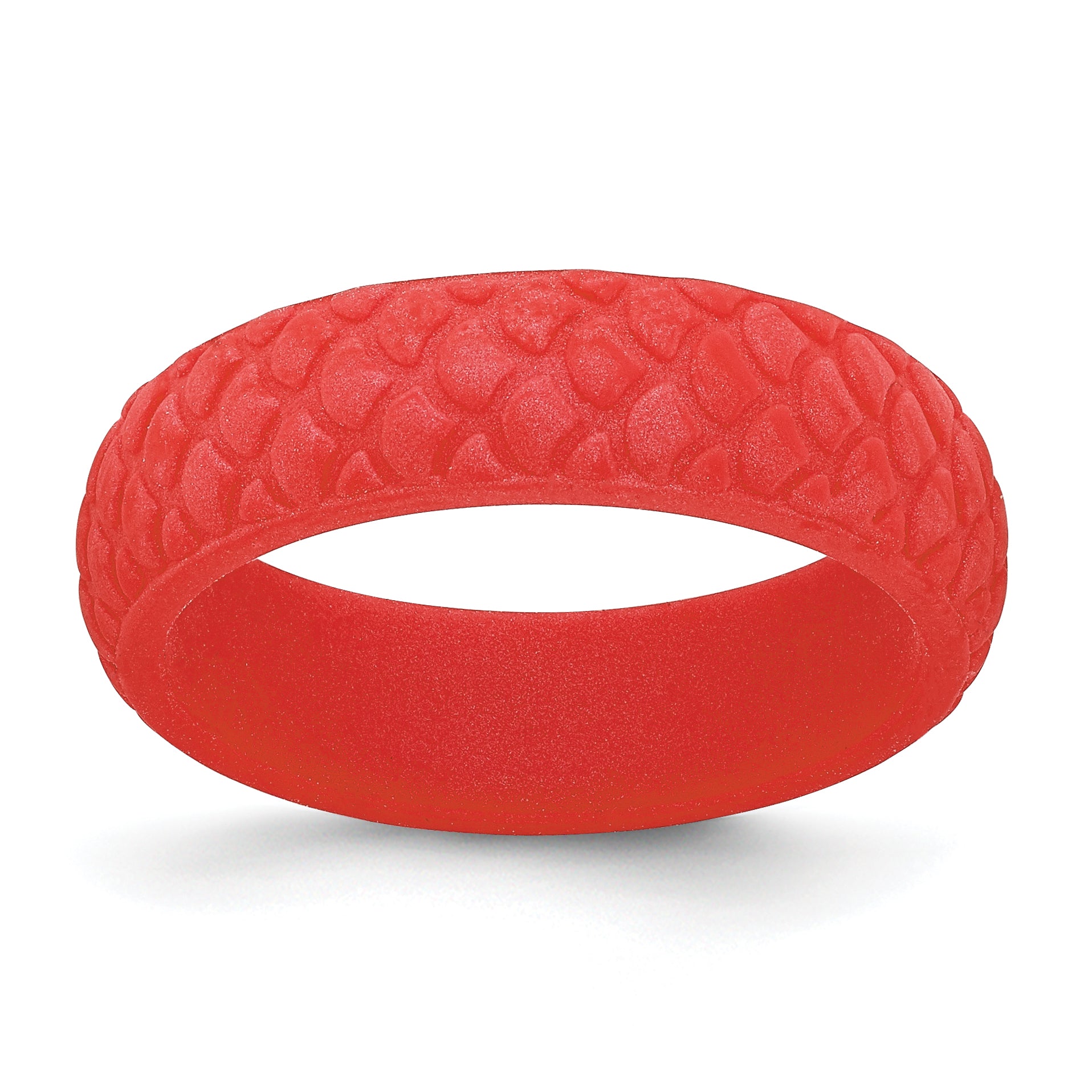 Silicone Red Mermaid Pattern 5.7mm Domed Band Size 9