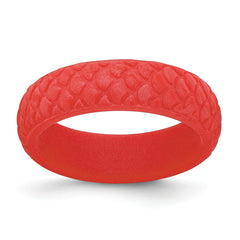 Silicone Red Mermaid Pattern 5.7mm Domed Band Size 9