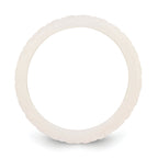 Silicone White Mermaid Pattern 5.7mm Domed Band Size 9