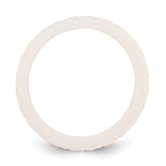 Silicone White Mermaid Pattern 5.7mm Domed Band Size 9
