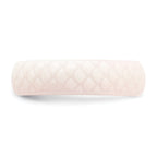 Silicone White Mermaid Pattern 5.7mm Domed Band Size 9