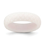 Silicone White Mermaid Pattern 5.7mm Domed Band Size 9