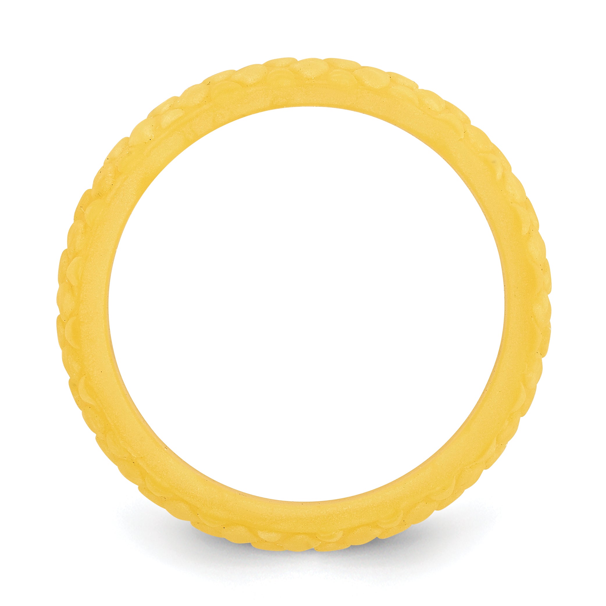 Silicone Yellow Mermaid Pattern 5.7mm Domed Band Size 9