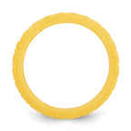 Silicone Yellow Mermaid Pattern 5.7mm Domed Band Size 9