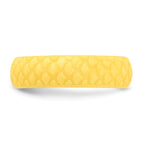 Silicone Yellow Mermaid Pattern 5.7mm Domed Band Size 9