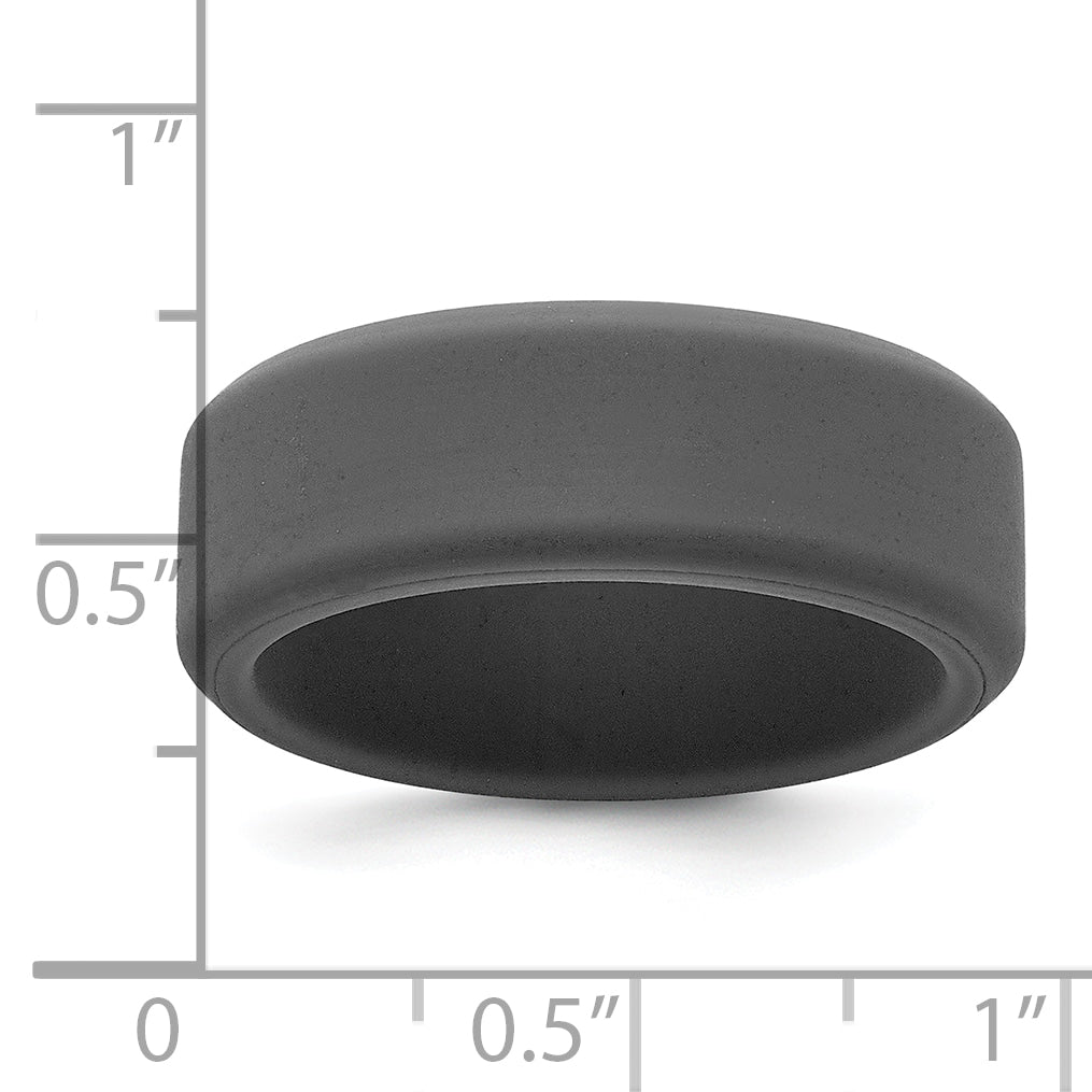 Wedding Band in Dark Gray Silicone, 8mm Secondary image
