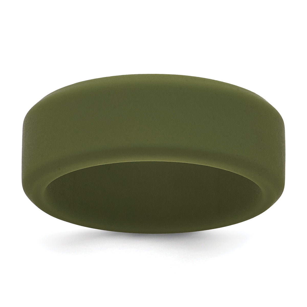 Wedding Band in Olive Green Silicone, 8mm, Size 7–14 - Sophia Jewelers Main image