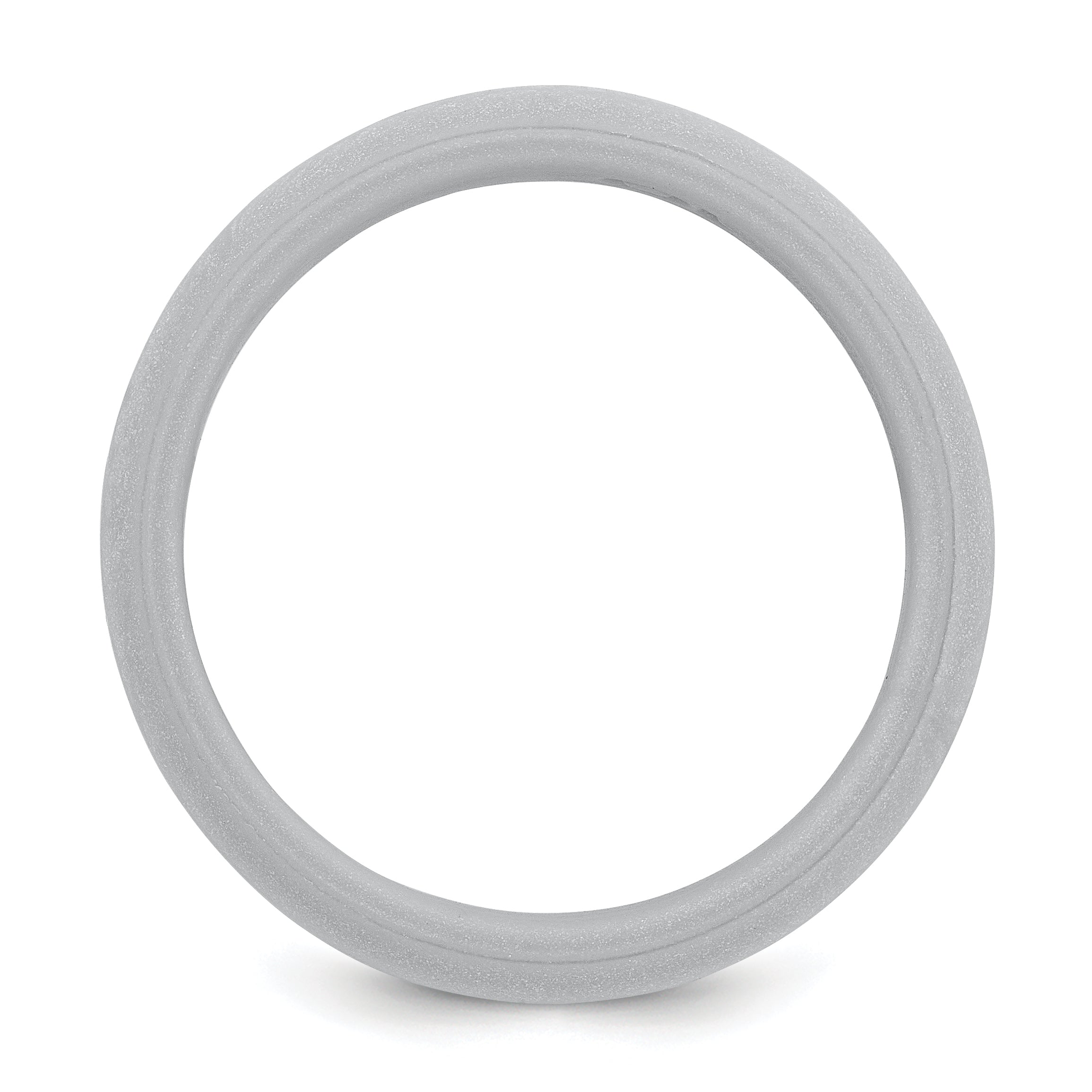 Metallic Silicone Wedding Band in Silver, 8mm Secondary image