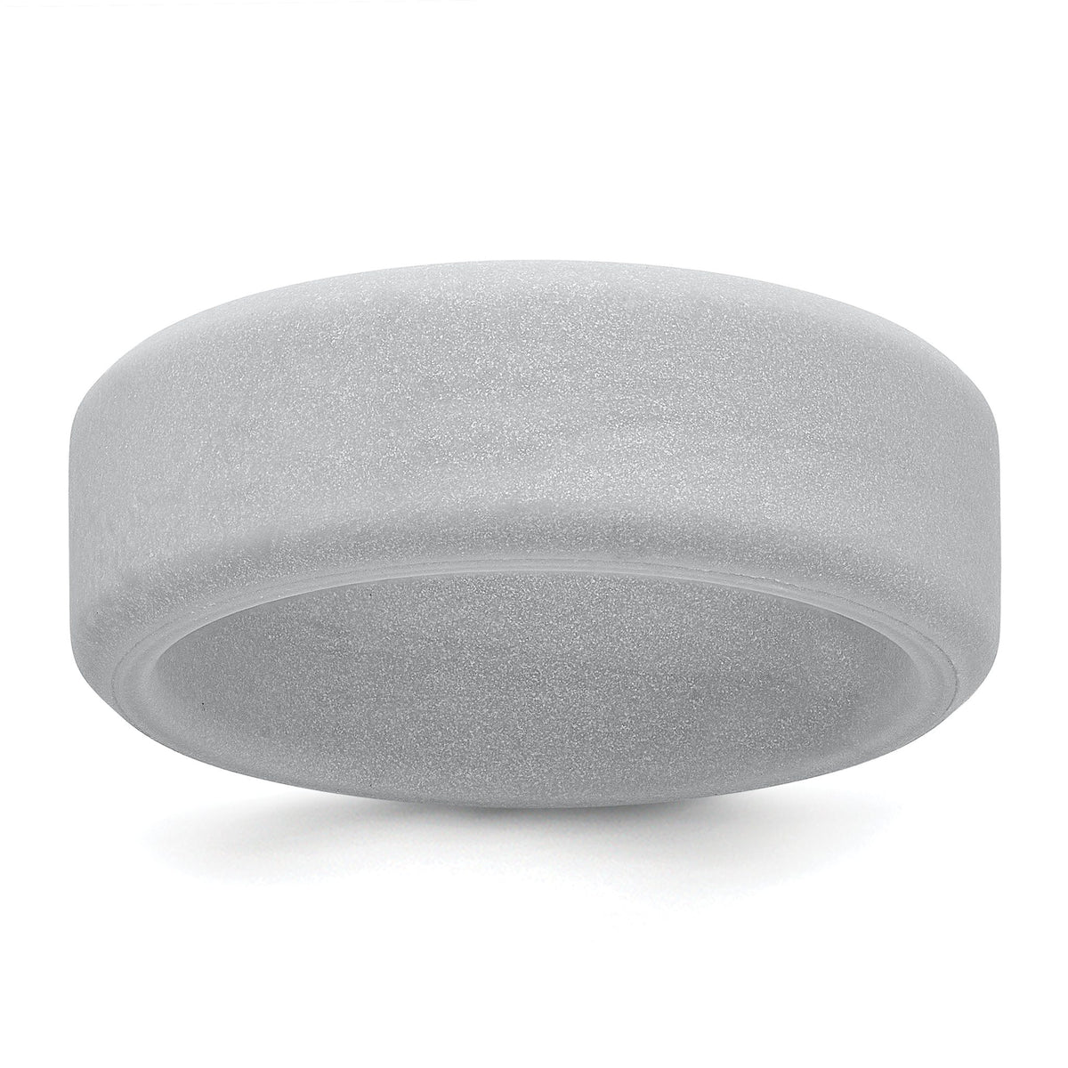 Wedding Band in Metallic Silver-Tone Silicone, 8mm, Size 7–14 - Sophia Jewelers Main image