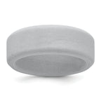 Silicone Silver Metallic 8mm Band
