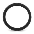 Silicone Black 8.70mm Fish Scale Pattern Band