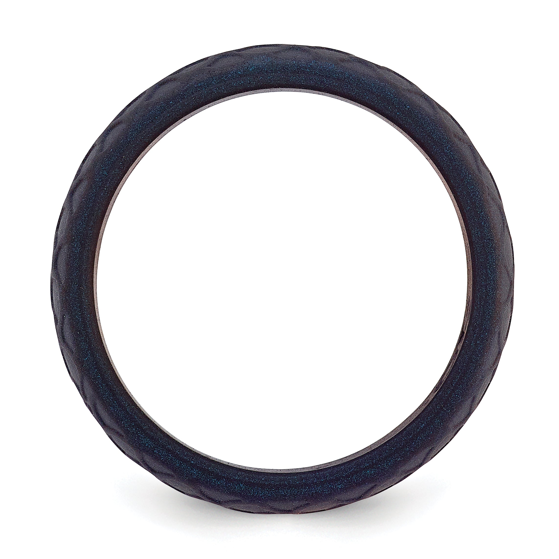 Fish Scale Pattern Wedding Band in Dark Blue Silicone, 8.7mm Secondary image