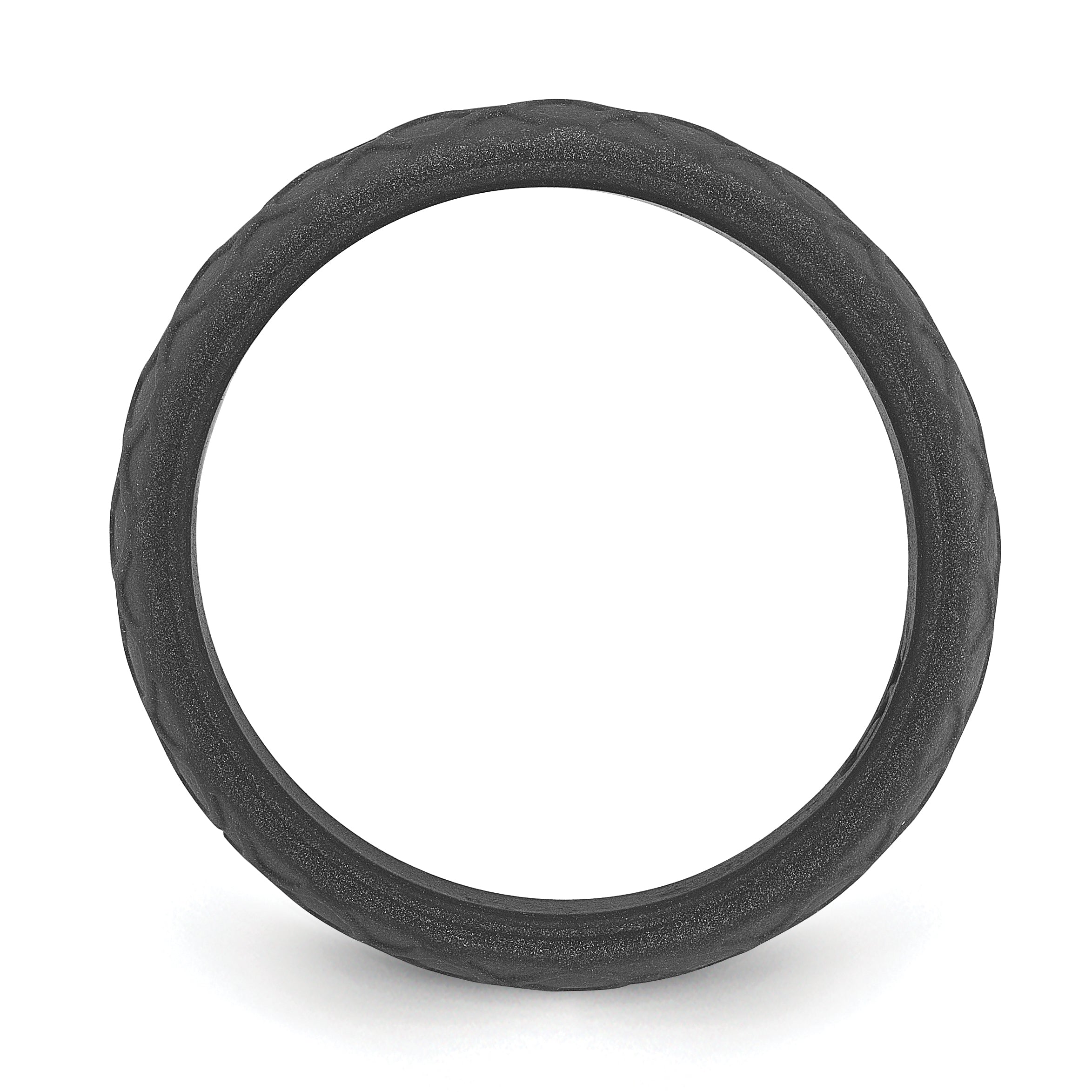 Fish Scale Wedding Band in Dark Gray Silicone, 8.7mm Secondary image