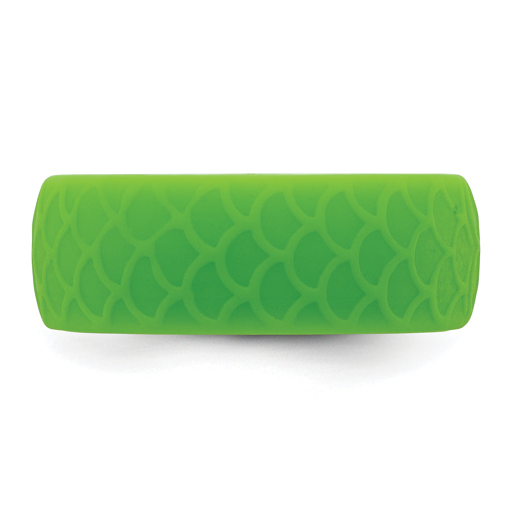 Silicone Light Green 8.70mm Fish Scale Pattern Band