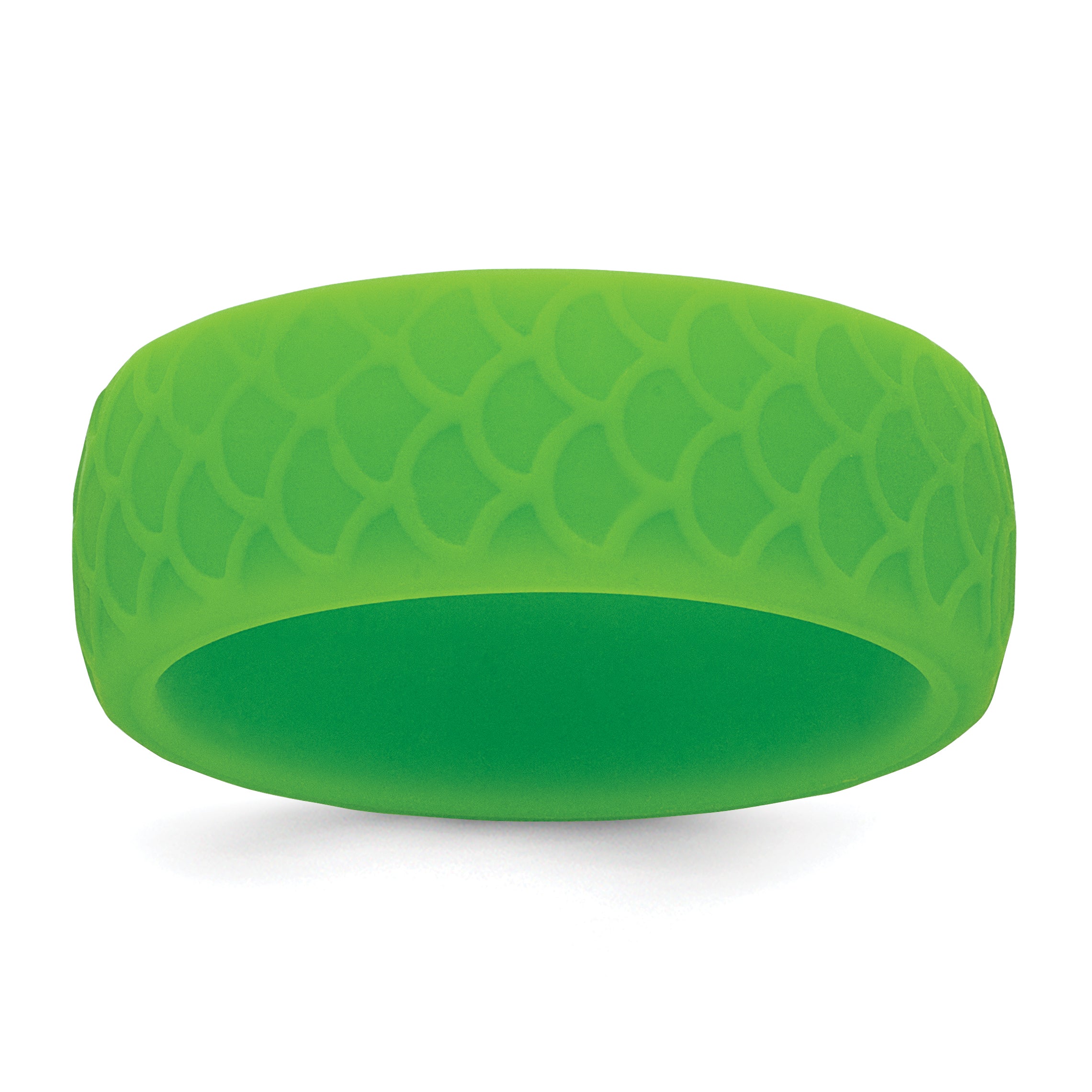 Silicone Light Green 8.70mm Fish Scale Pattern Band Main image