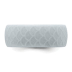 Silicone Metallic Silver 8.70mm Fish Scale Pattern Band