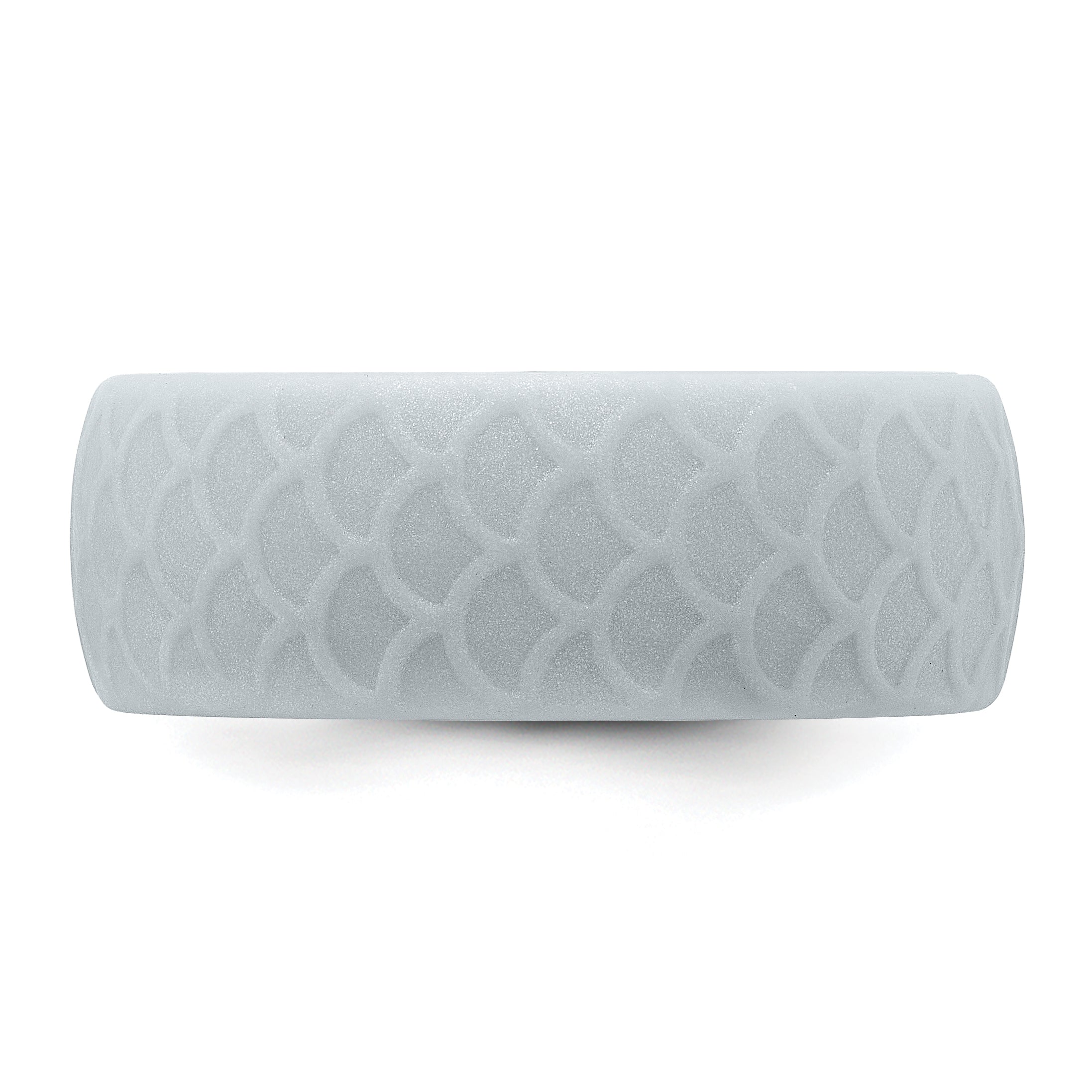 Silicone Metallic Silver 8.70mm Fish Scale Pattern Band