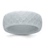 Silicone Metallic Silver 8.70mm Fish Scale Pattern Band