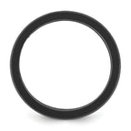 Silicone Black 8.70mm Flat Edge Band