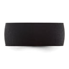Silicone Black 8.70mm Flat Edge Band