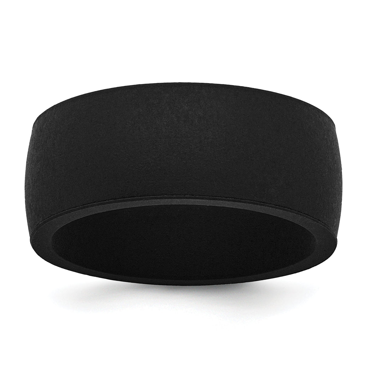 Flat Edge Wedding Band in Black Silicone, 8.7mm, Size 7–14 - Sophia Jewelers Main image