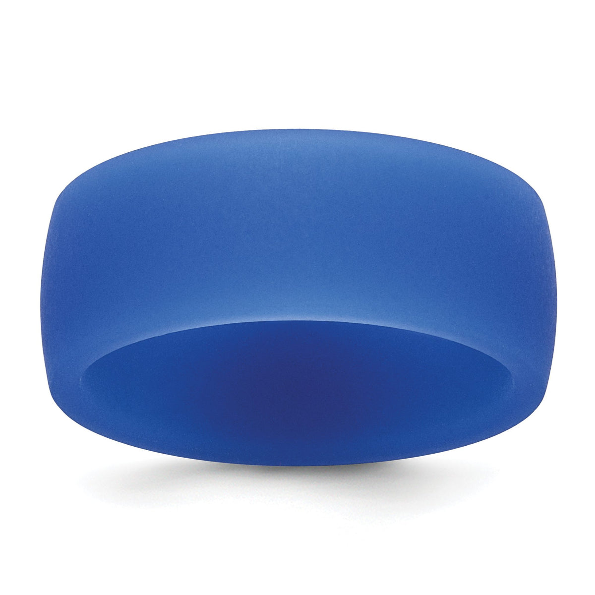 Flat Edge Wedding Band in Blue Silicone, 8.7mm, Size 7–14 - Sophia Jewelers Main image