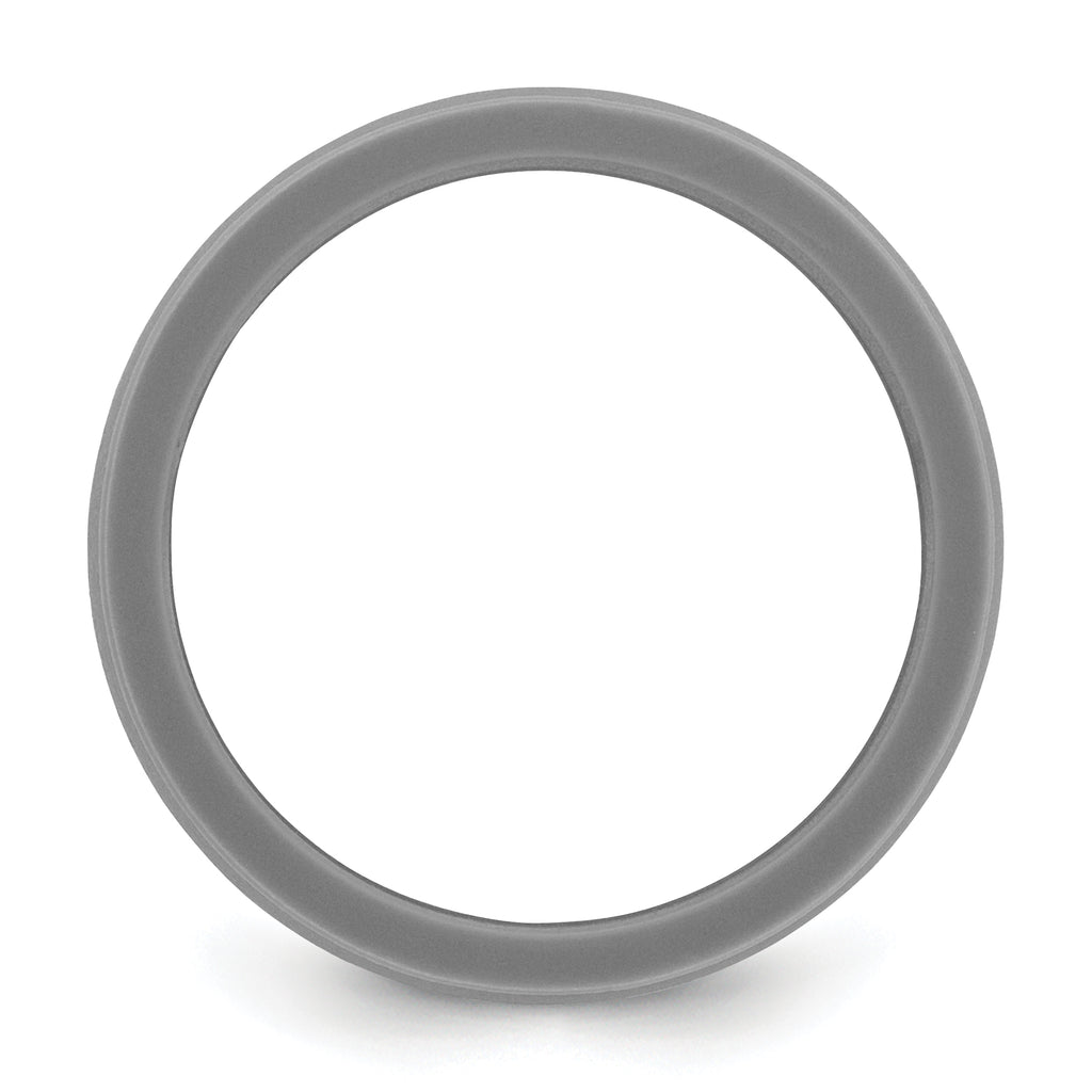 Silicone Dark Gray 8.70mm Flat Edge Band