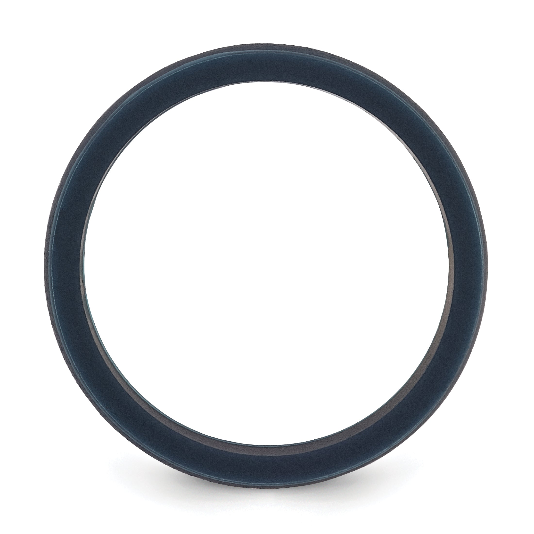 Flat Edge Wedding Band in Navy Blue Silicone, 8.7mm Secondary image