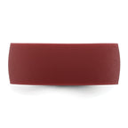 Silicone Dark Red 8.70mm Flat Edge Band