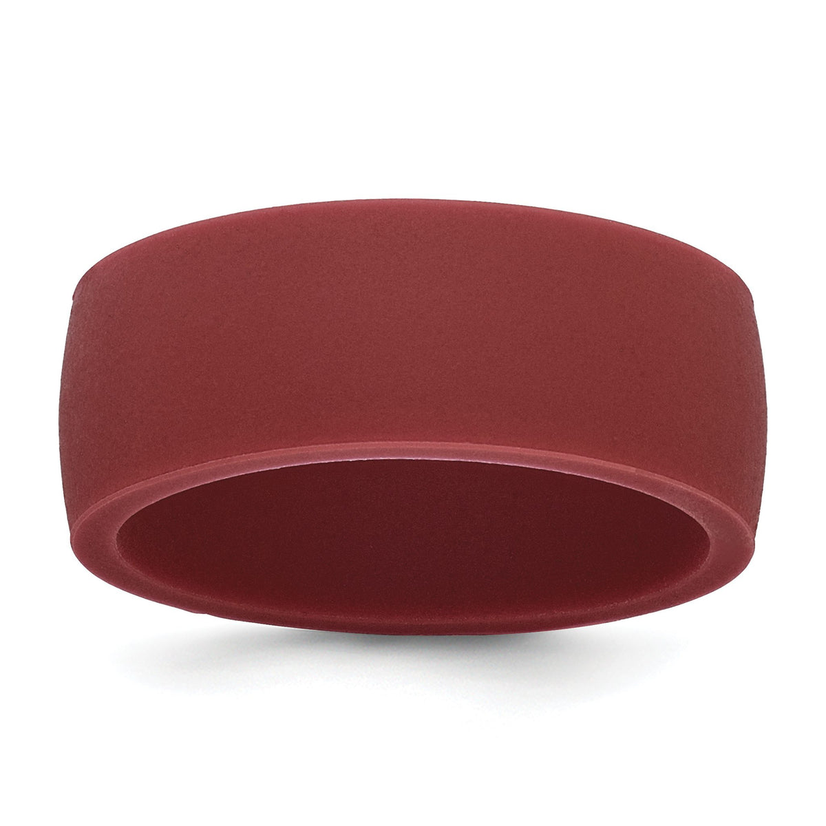 Flat Edge Wedding Band in Dark Red Silicone, 8.7mm, Size 7–14 - Sophia Jewelers Main image