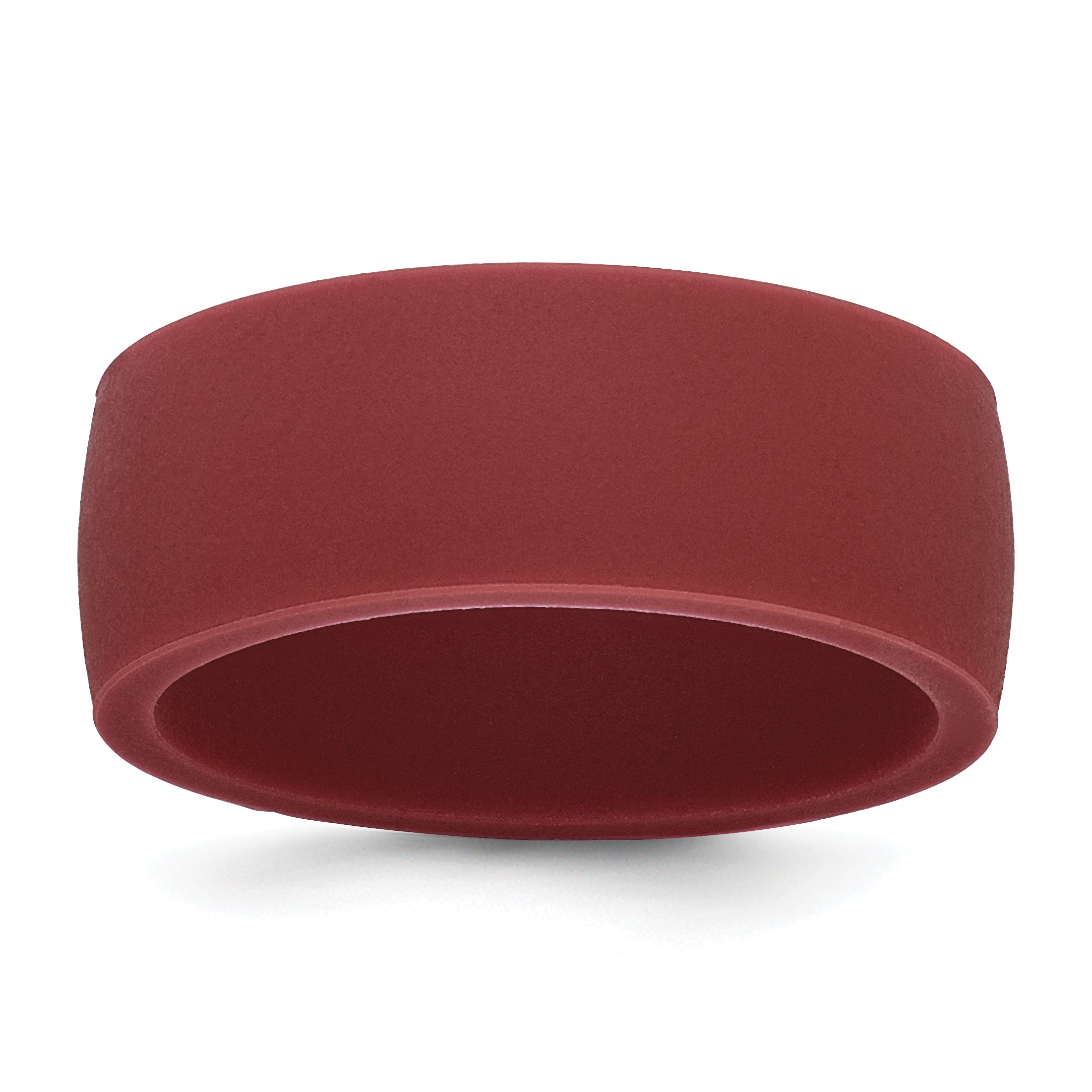 Silicone Dark Red 8.70mm Flat Edge Band Main image
