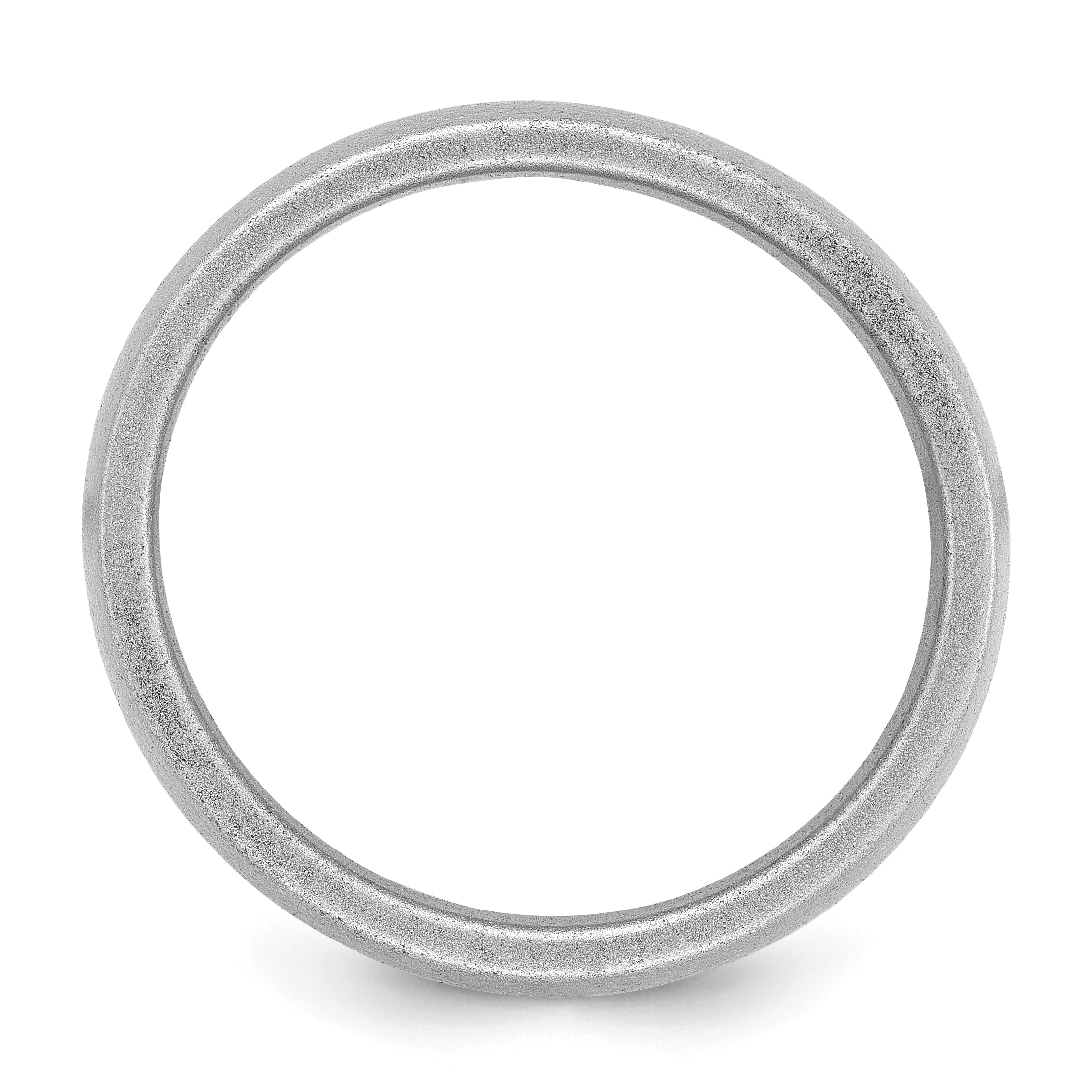 Flat Edge Wedding Band in Metallic Silver Silicone, 8.7mm Secondary image