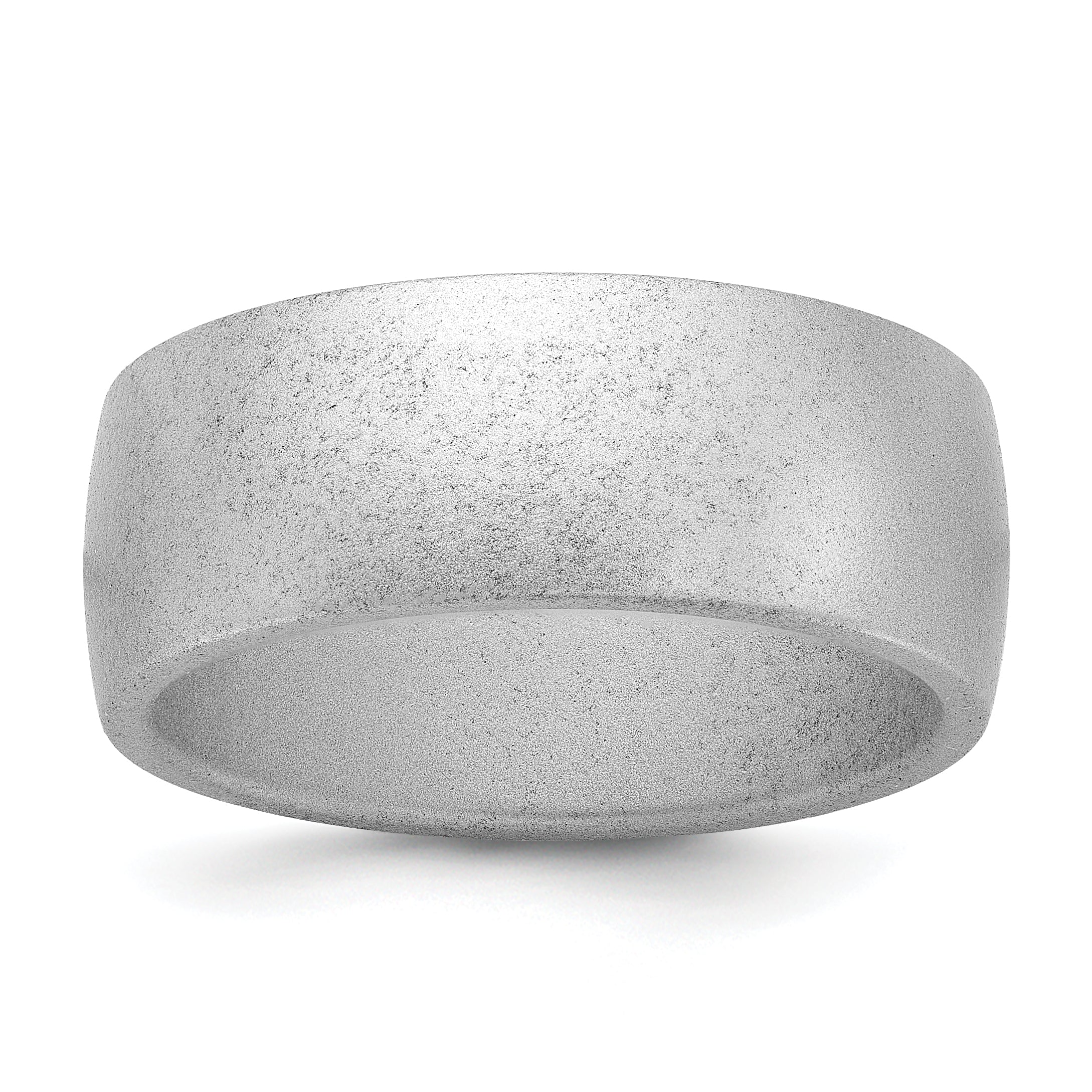 Silicone Metallic Silver 8.70mm Flat Edge Band Main image