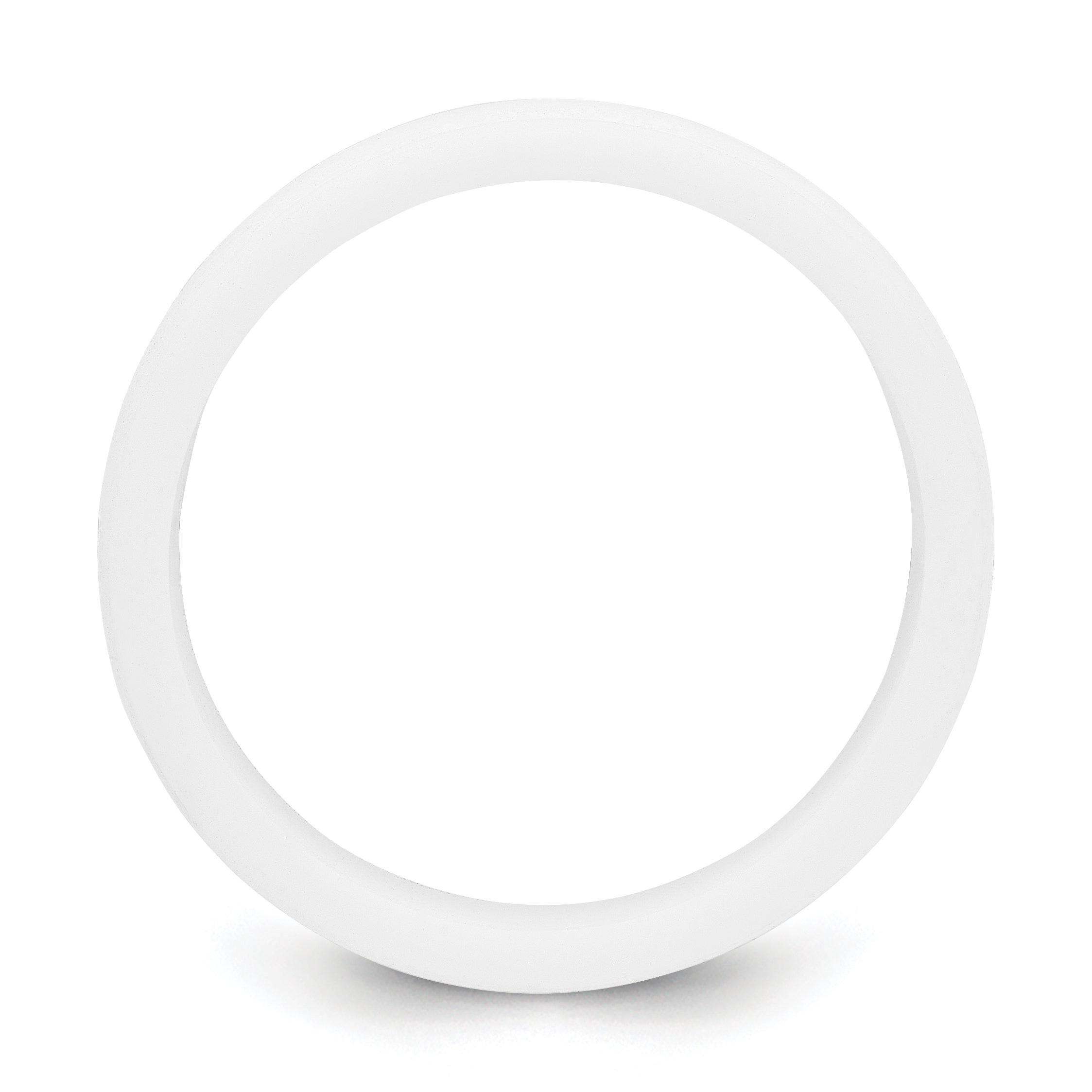 Silicone White 8.70mm Flat Edge Band