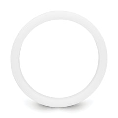 Silicone White 8.70mm Flat Edge Band