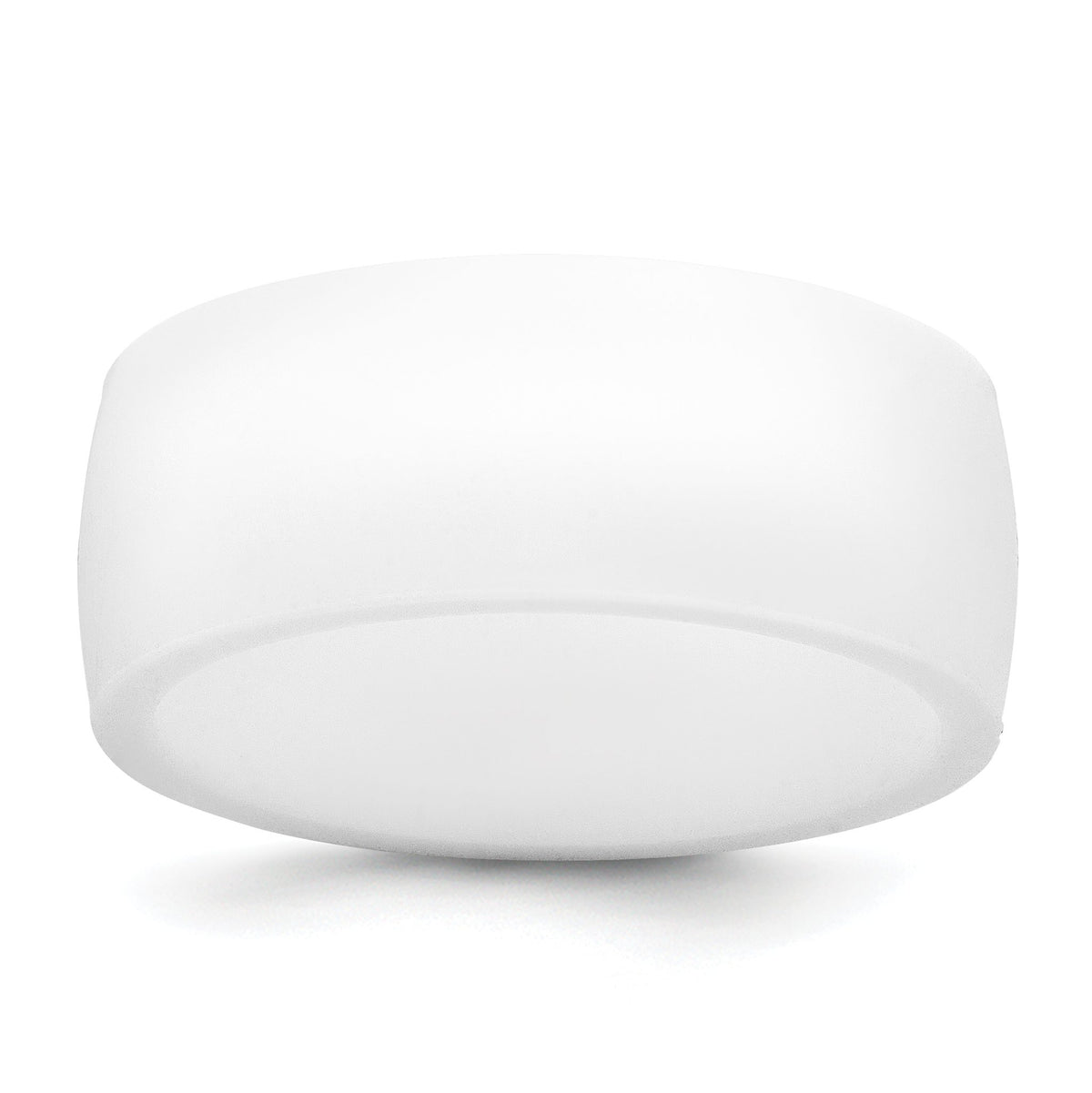 Flat Edge Wedding Band in White Silicone, 8.7mm, Size 7–14 - Sophia Jewelers Main image
