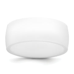 Silicone White 8.70mm Flat Edge Band