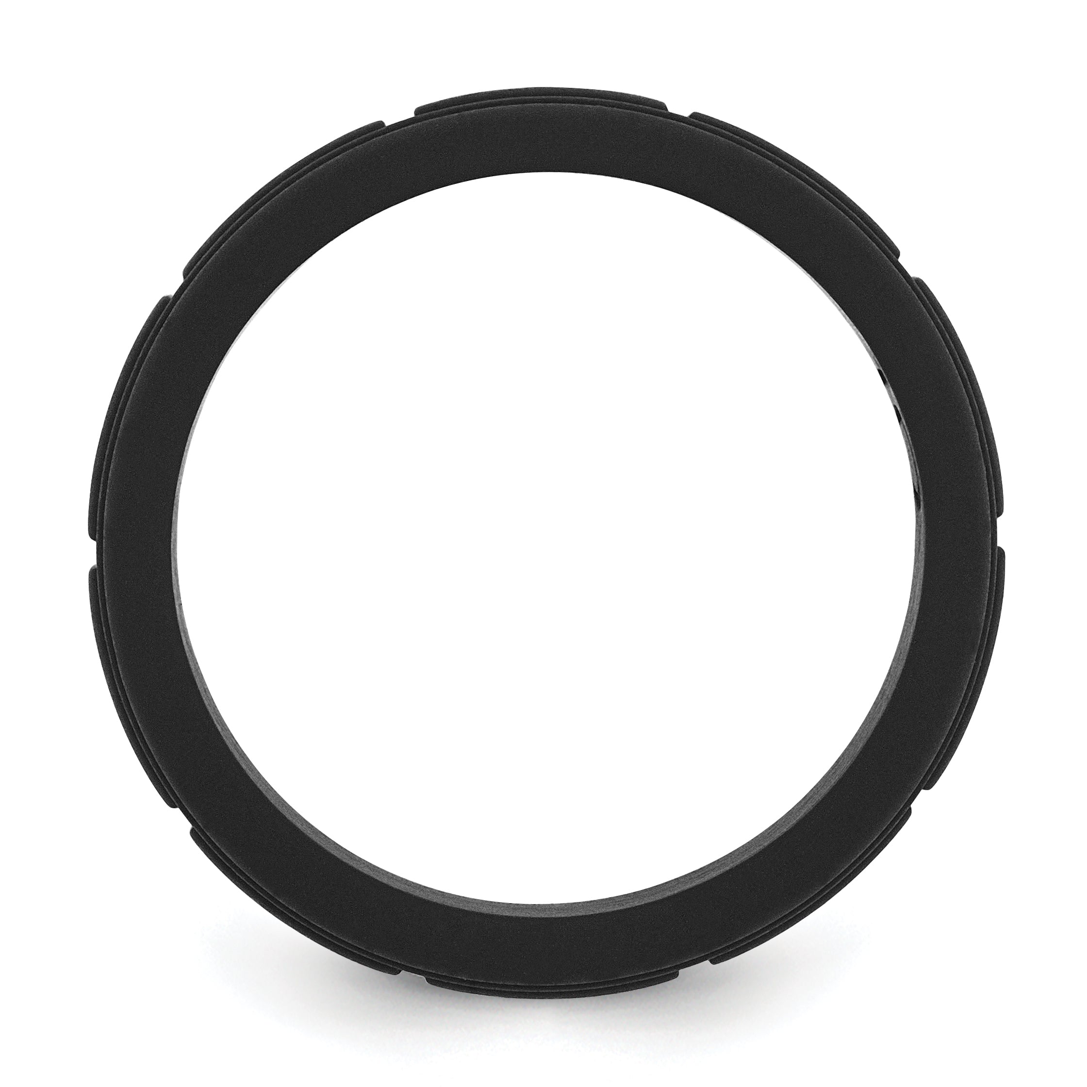 Grid Pattern Wedding Band in Black Silicone, 8mm Secondary image