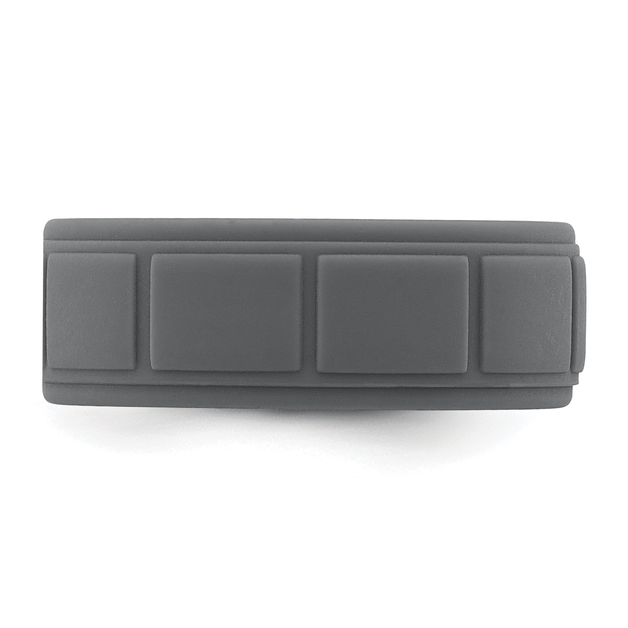 Silicone Dark Gray 8mm Grid Pattern Band