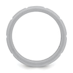 Silicone Light Gray 8mm Grid Pattern Band