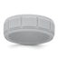 Silicone Light Gray 8mm Grid Pattern Band