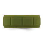 Silicone Olive Green 8mm Grid Pattern Band