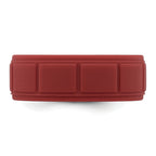 Silicone Dark Red 8mm Grid Pattern Band
