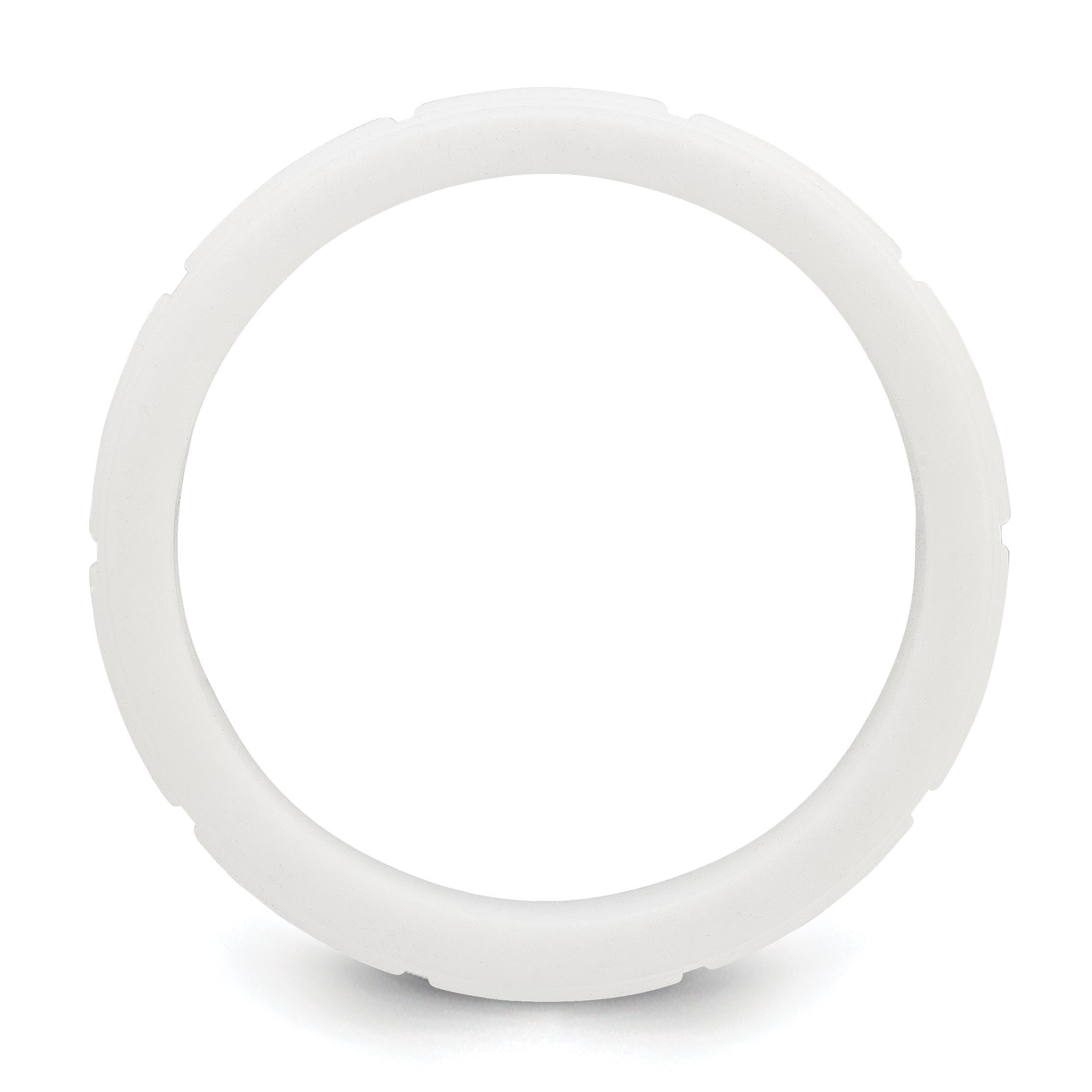 Grid Pattern Wedding Band in White Silicone, 8mm Secondary image